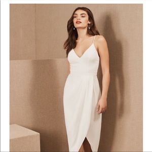 BHLDN Caron V-Neck Crepe Dress